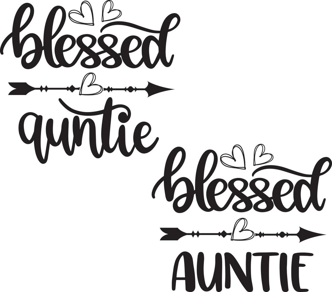 Blessed Auntie 2 Vector, Family Vector File