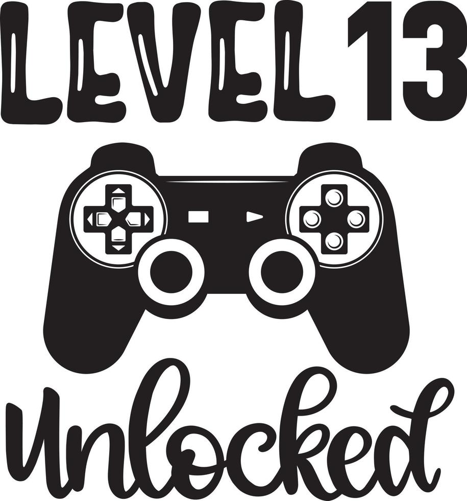 Level 13 Unlocked Vector,Birth Day Vector, Game Vector