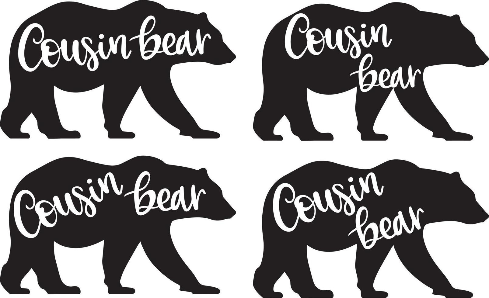 Cousin Bear Vector, Family Vector File