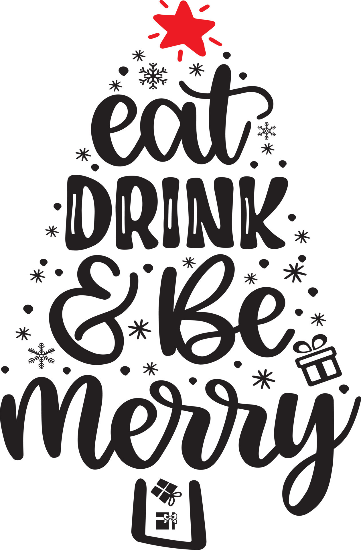 Eat Drink And Be Merry Christmas Vector file 10352650 Vector Art