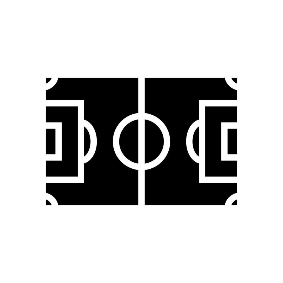 field soccer glyph icon vector illustration