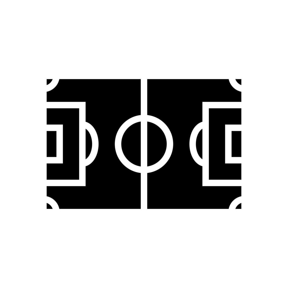 field soccer glyph icon vector illustration