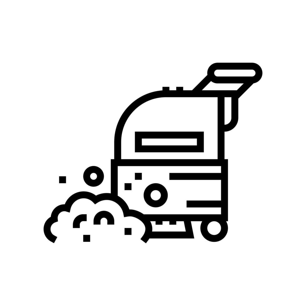 professional vacuum washing machine line icon vector illustration