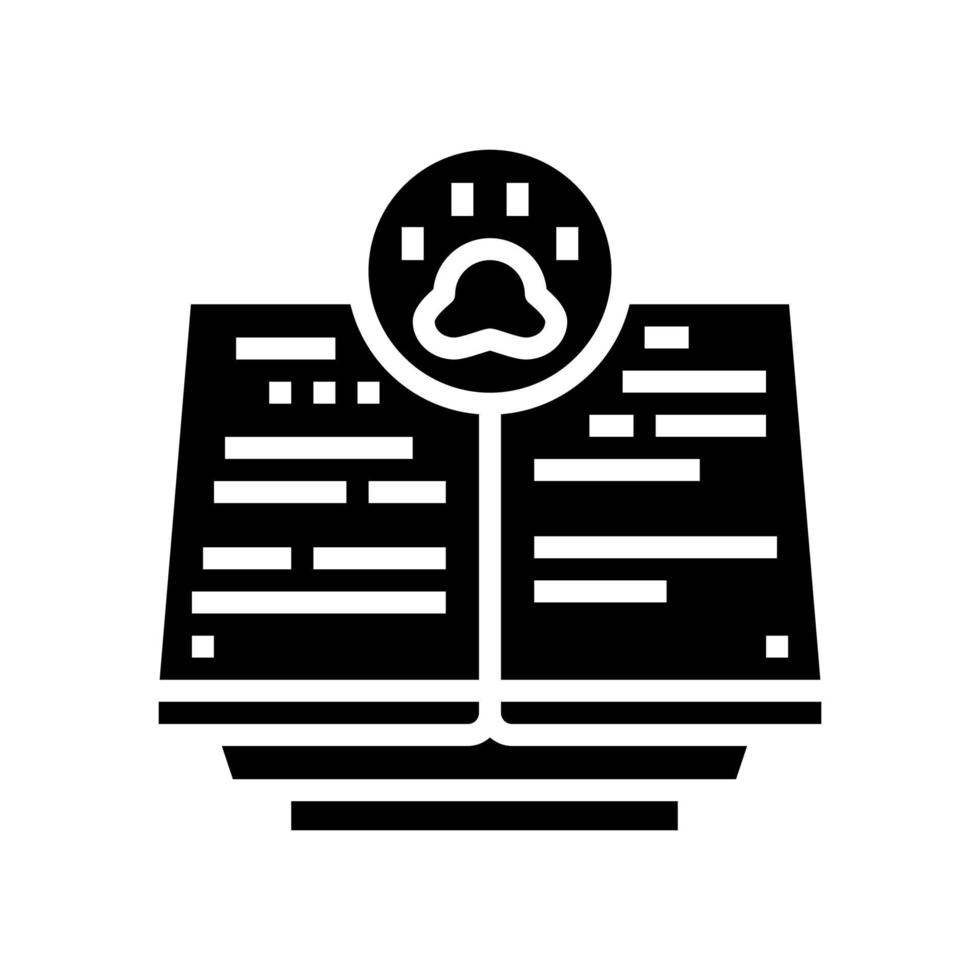 books of remembrance glyph icon vector illustration