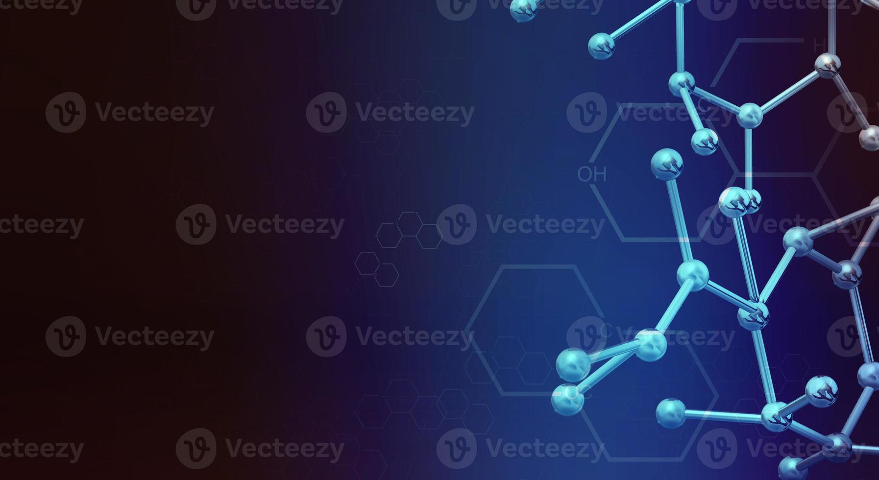 molecule 3d rendering for  science  content. photo