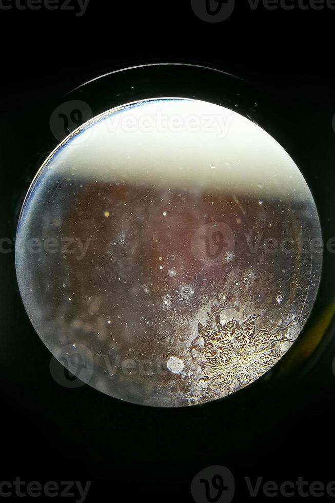 moldy and dust on dirty lens Camera image closeup. photo