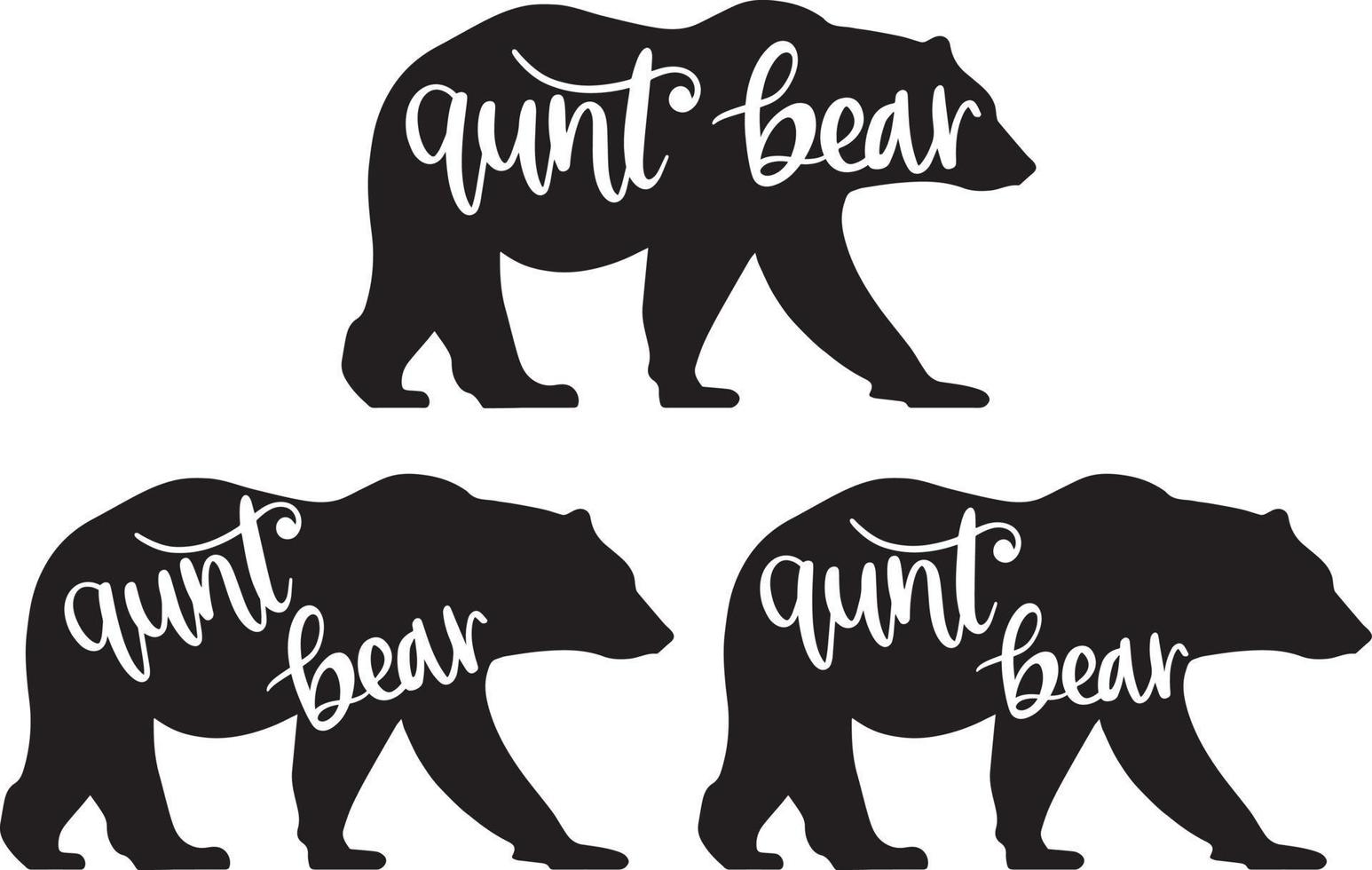 Aunt Bear Vector, Family Vector File