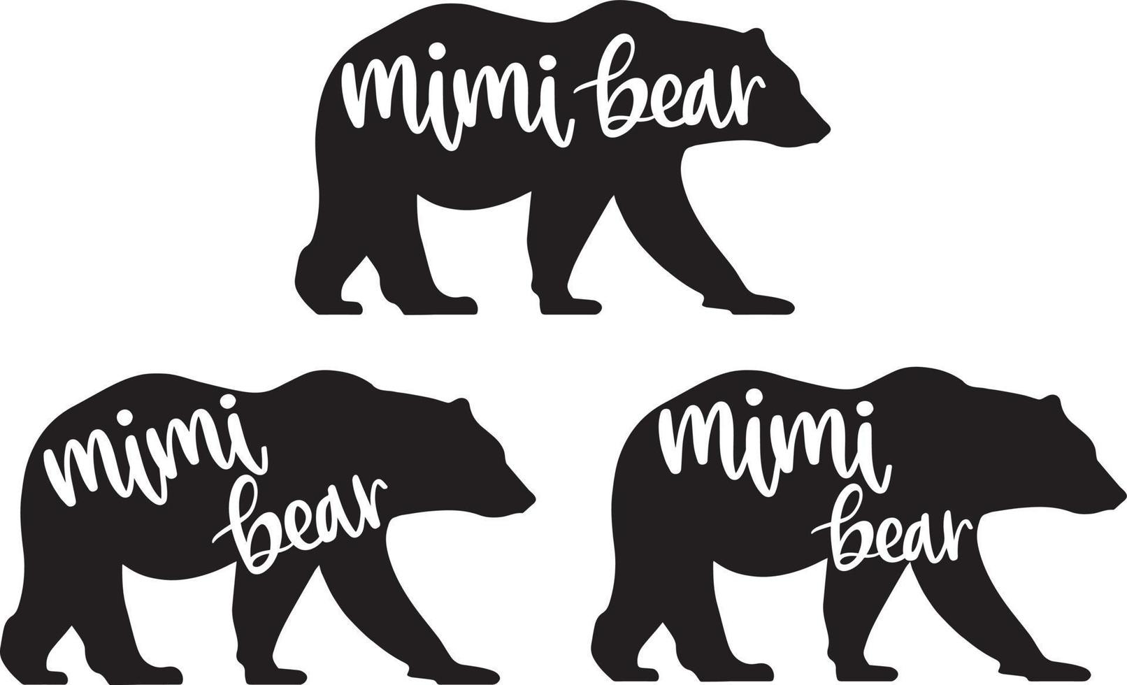 Mimi Bear Vector, Family Vector, Proud Vector