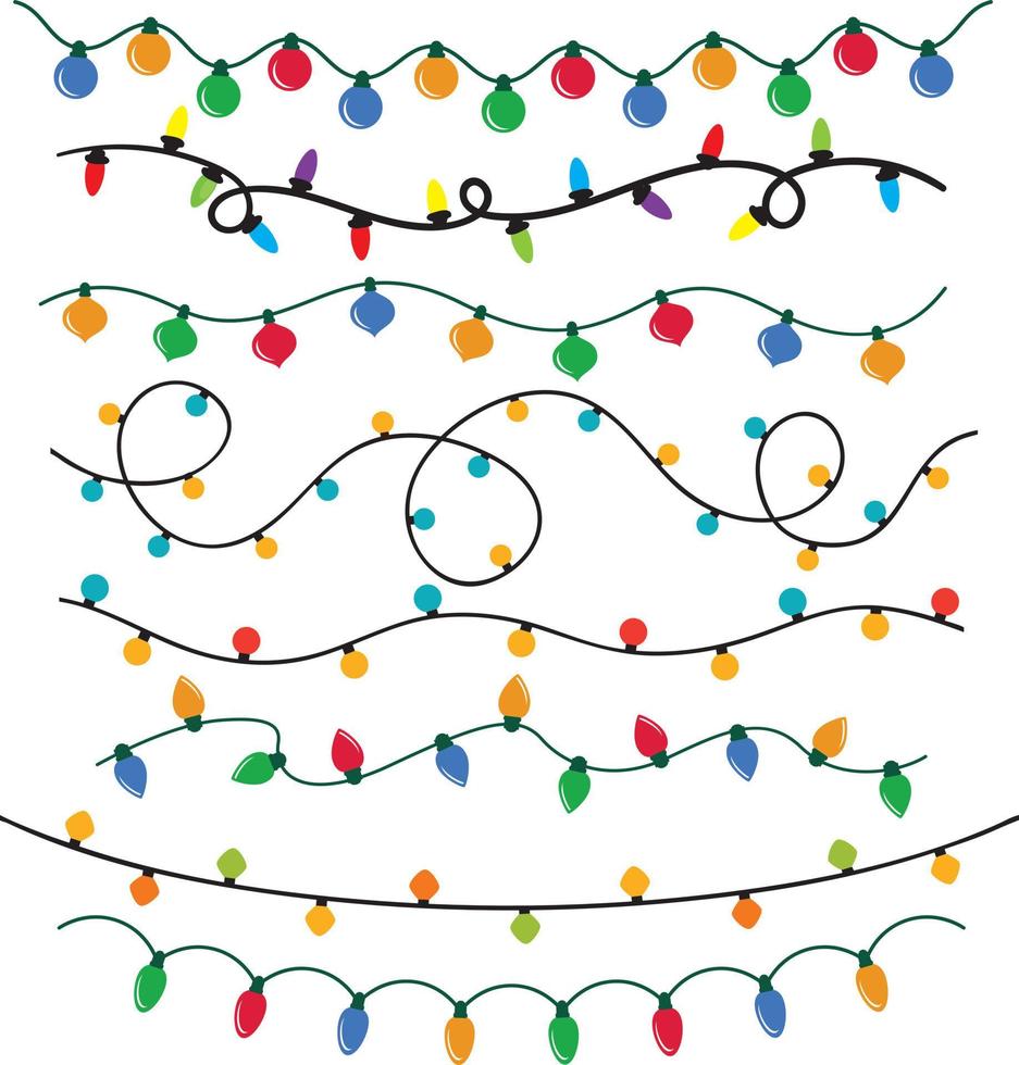 Christmas Lights Vector, Christmas Vector, Santa Vector