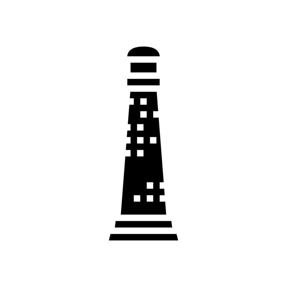 lighthouse coastline building glyph icon vector illustration