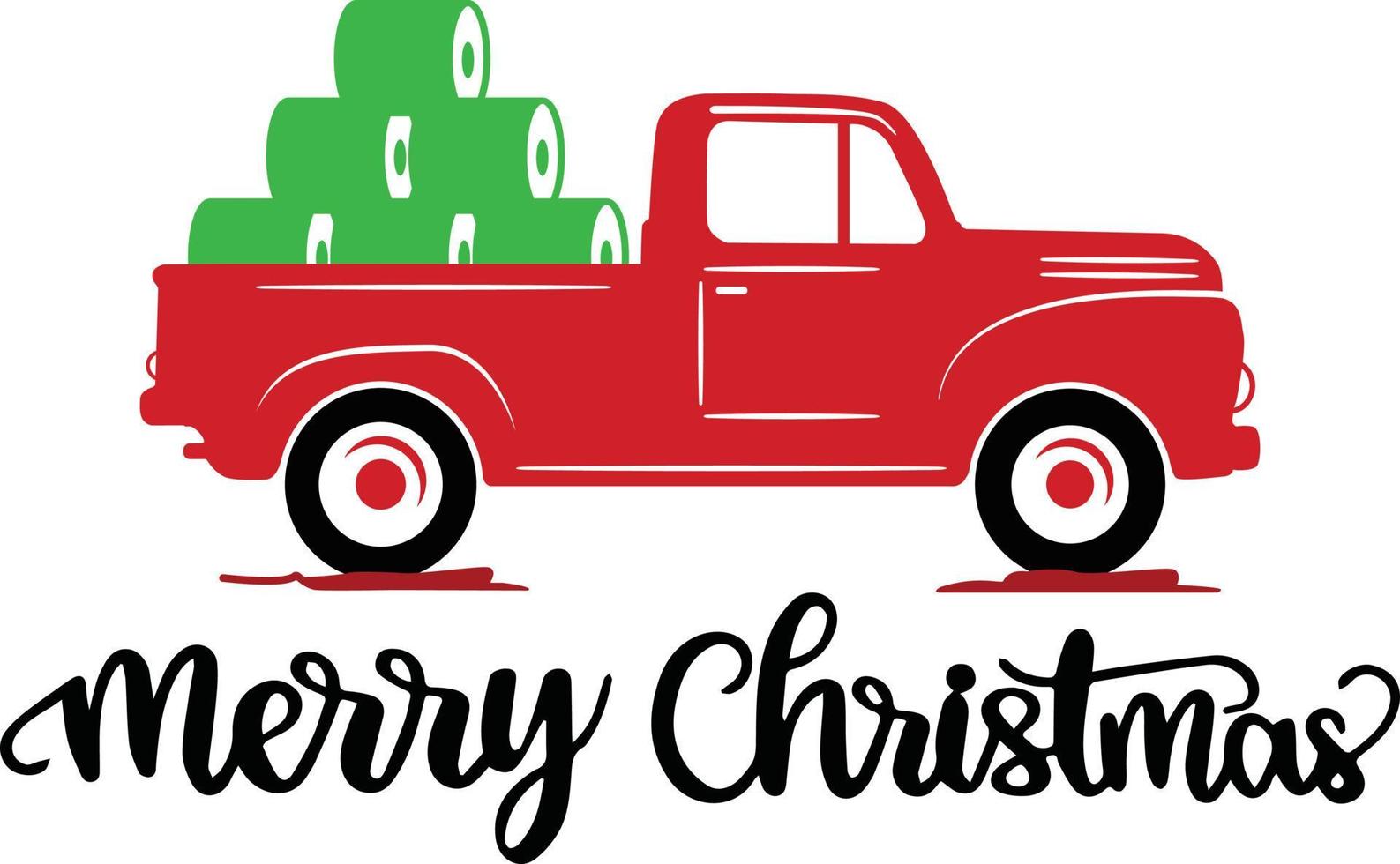 Truck christmas 8 Vector File, Snow Vector, Christmas Vector