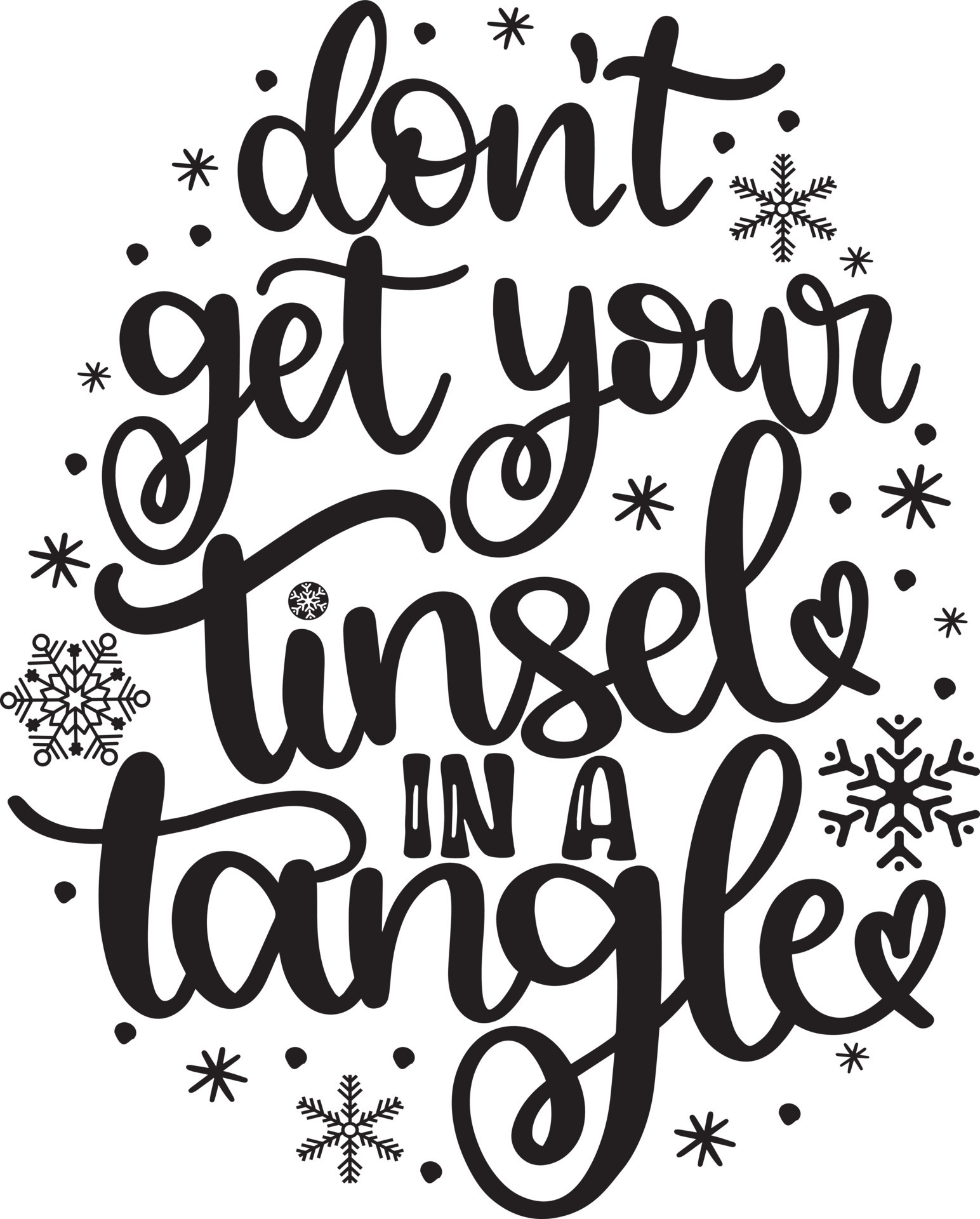 Dont Get Your Tinsel In A Tangle 2 Christmas Vector file 10353005