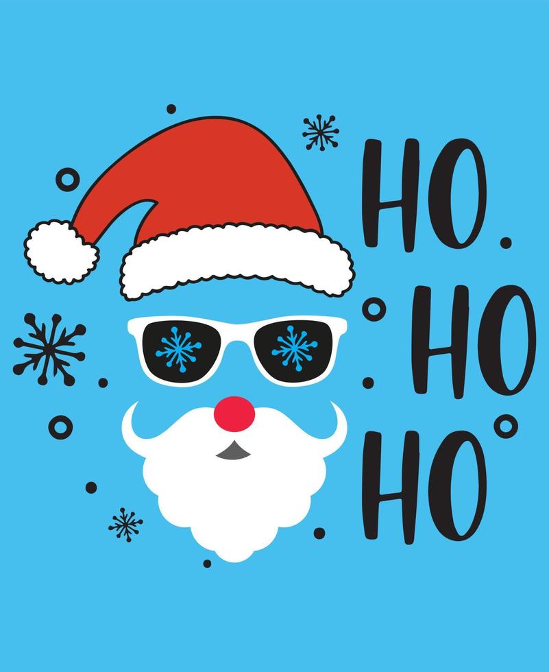 Ho Ho Ho Santa Vector, Christmas Vector, Santa Vector