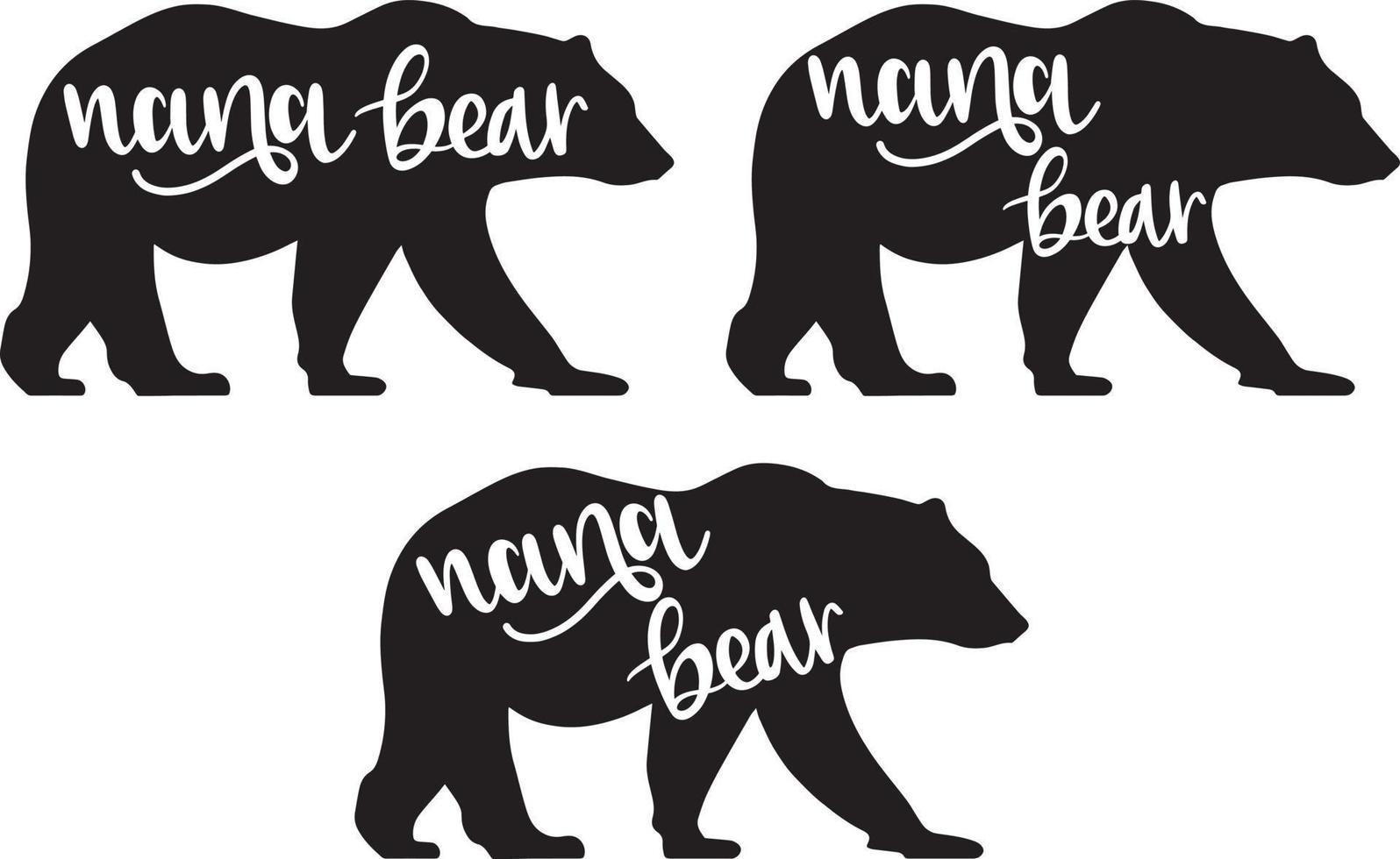 vector de oso nana, archivo vectorial familiar