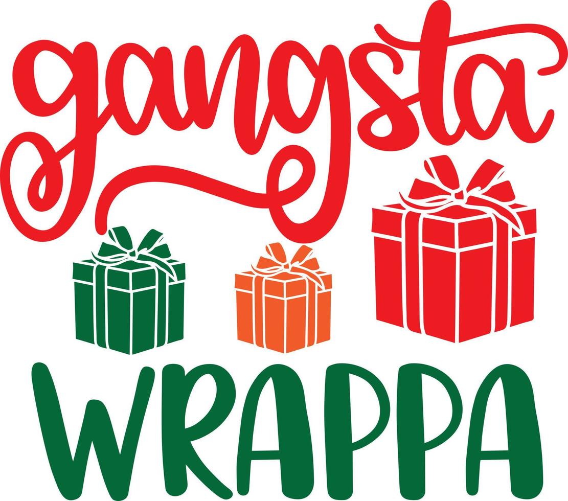 Gangsta Wrappa Christmas Vector file
