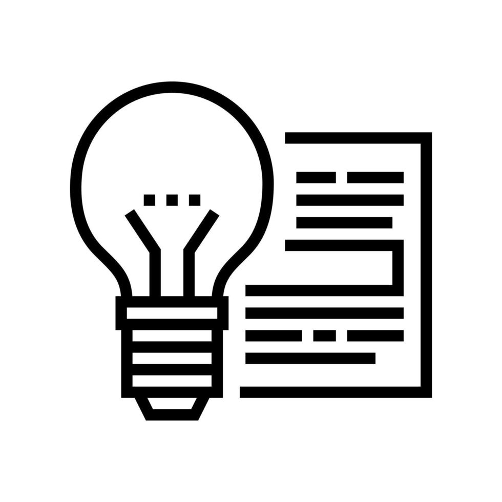 idea on paper list line icon vector illustration