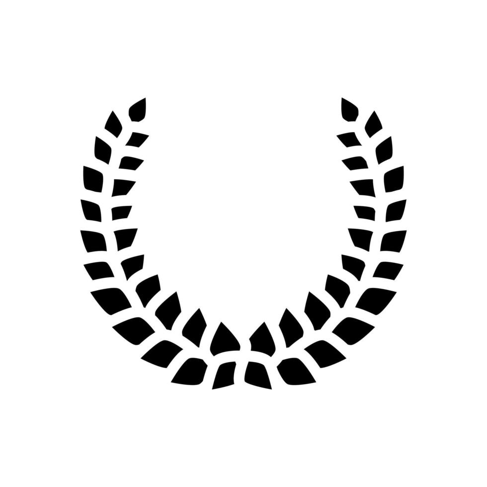 laurel wreath ancient rome glyph icon vector illustration