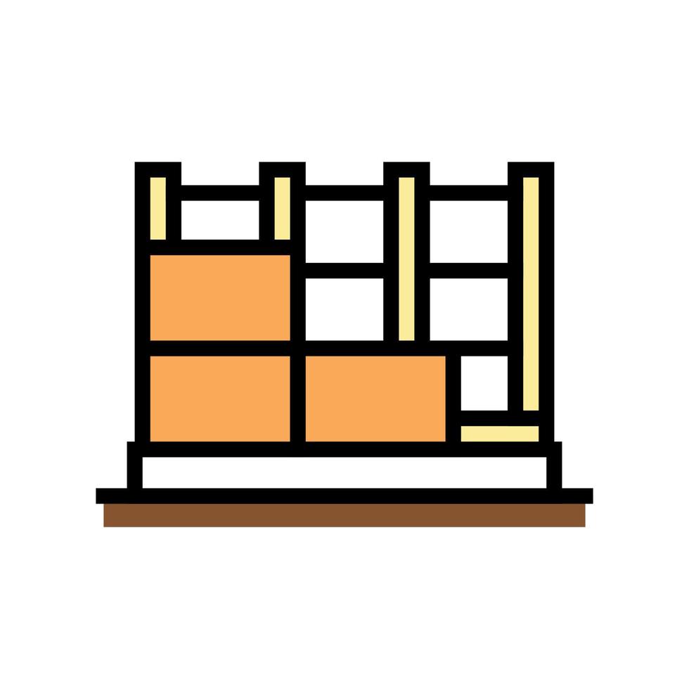 sheathing with osb plates color icon vector illustration