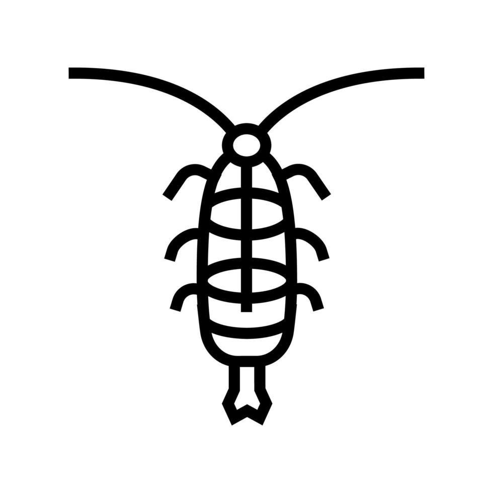 zooplankton ocean line icon vector illustration