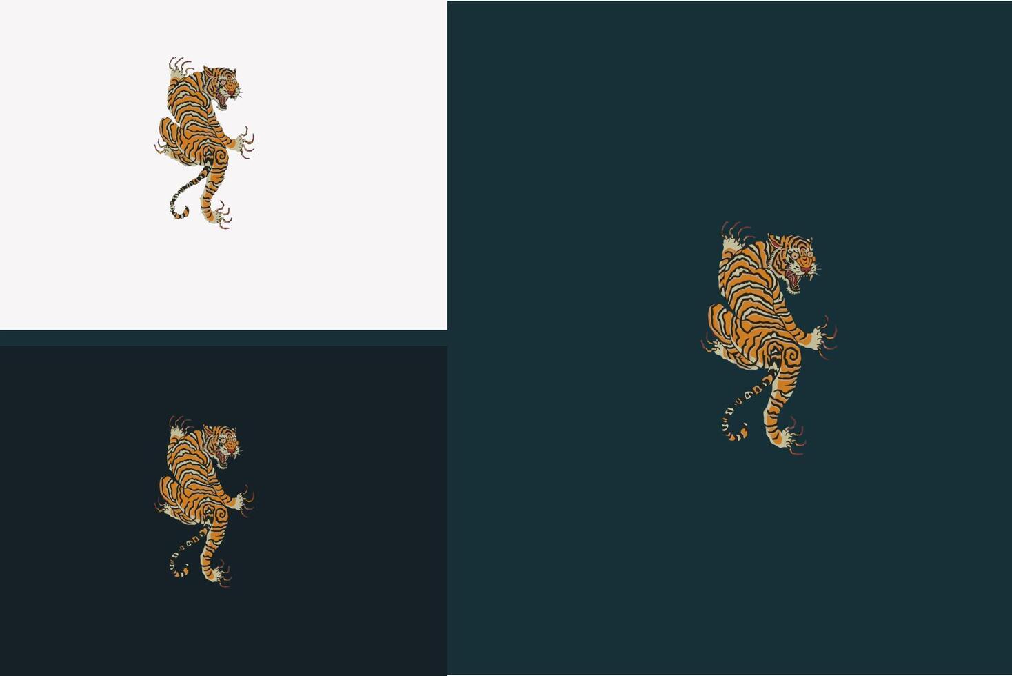 logo design of tiger vector illustration