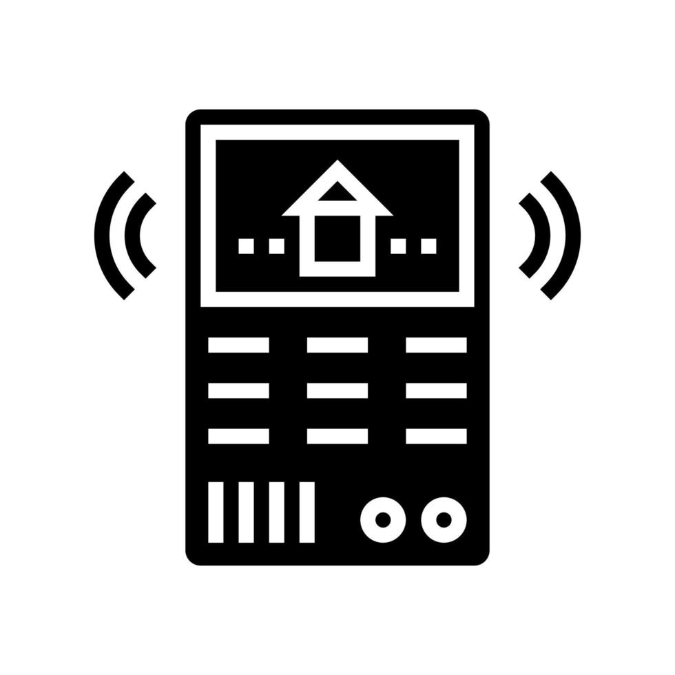 control panel smart home glyph icon vector illustration