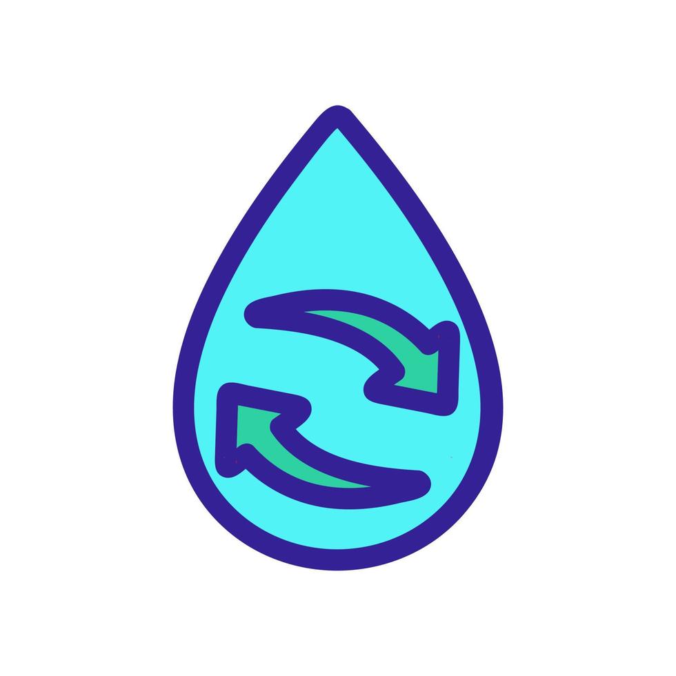 vector de icono de agua purificada. ilustración de símbolo de contorno aislado