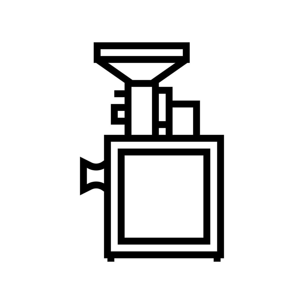 ilustración de vector de icono de línea de equipo de molienda