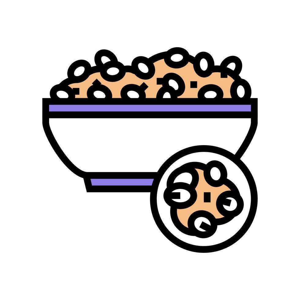 pearl barley groat color icon vector illustration