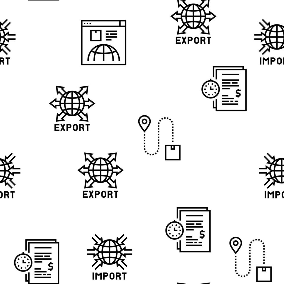 exportación importación logística vector de patrones sin fisuras