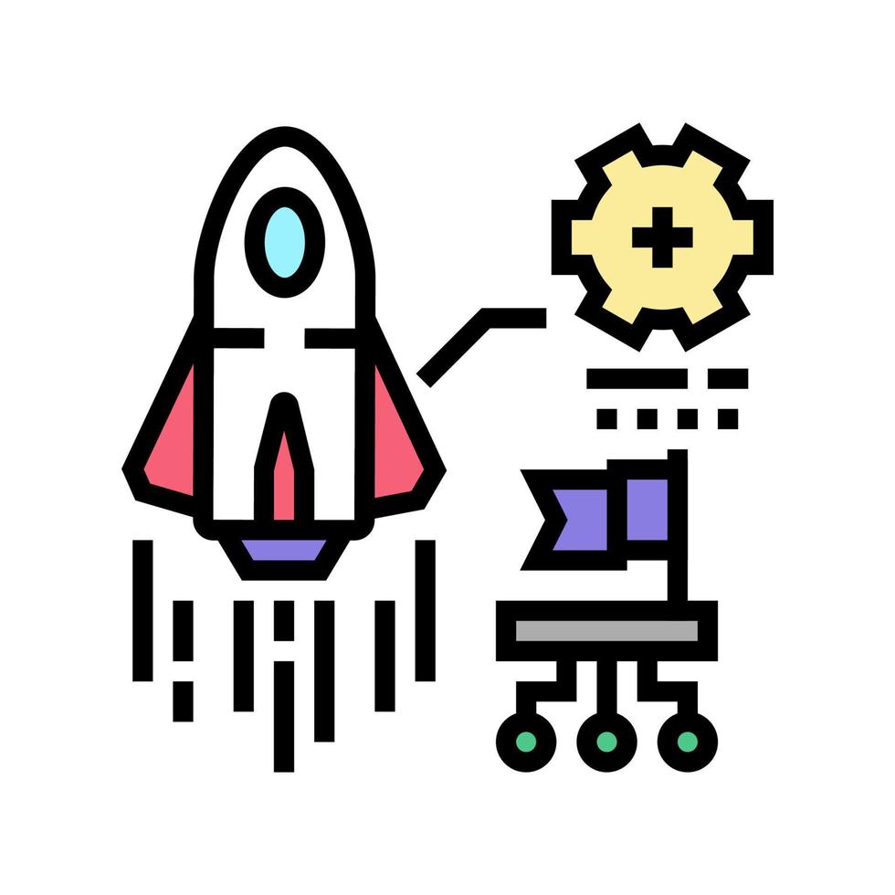 launch startup color icon vector illustration