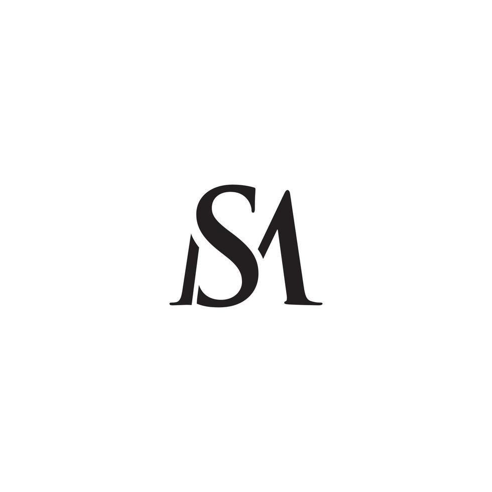sm initial letter logo vector