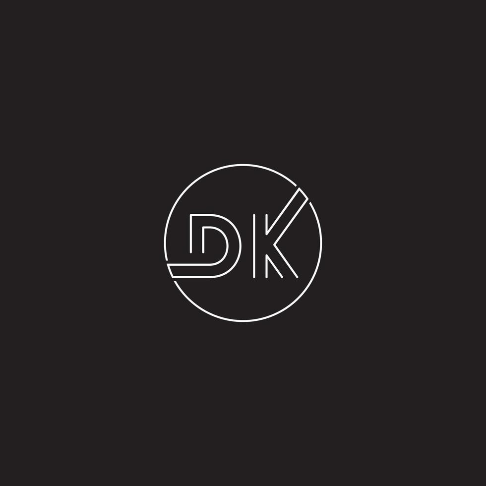 DK initial logo vector