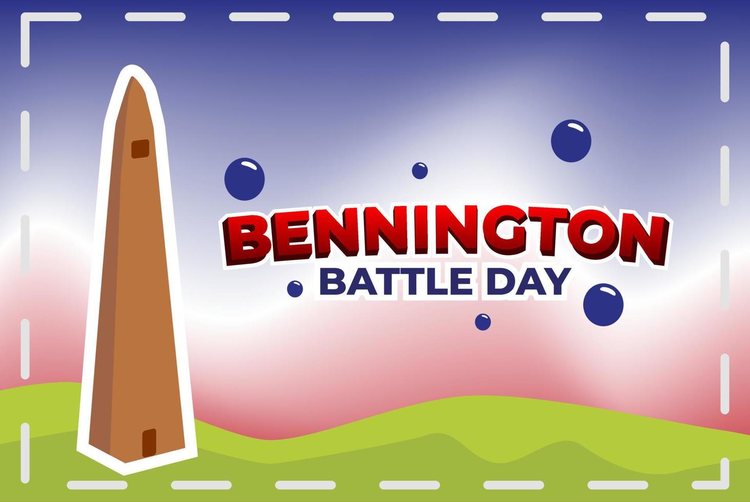 Bennington Battle Day. suitable for banner, poster design, website, social media post and print media. vector