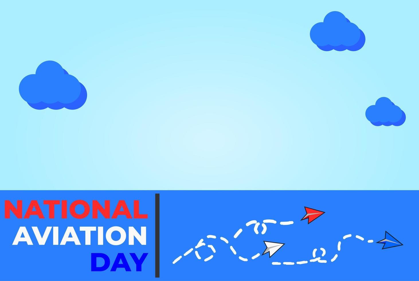 National Aviation Day. Celebrated in the United States on August 19. Perfect for use on posters or backgrounds. vector