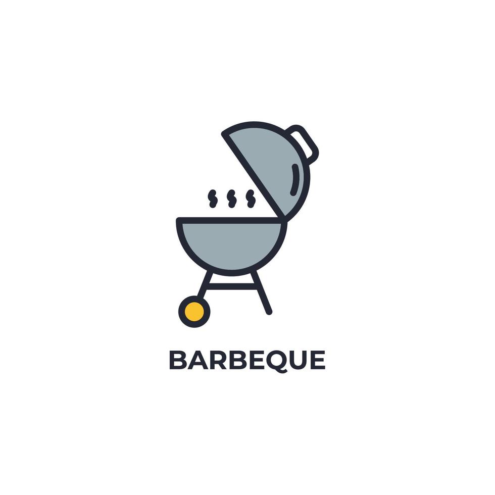 barbeque vector icon. Colorful flat design vector illustration. Vector graphics