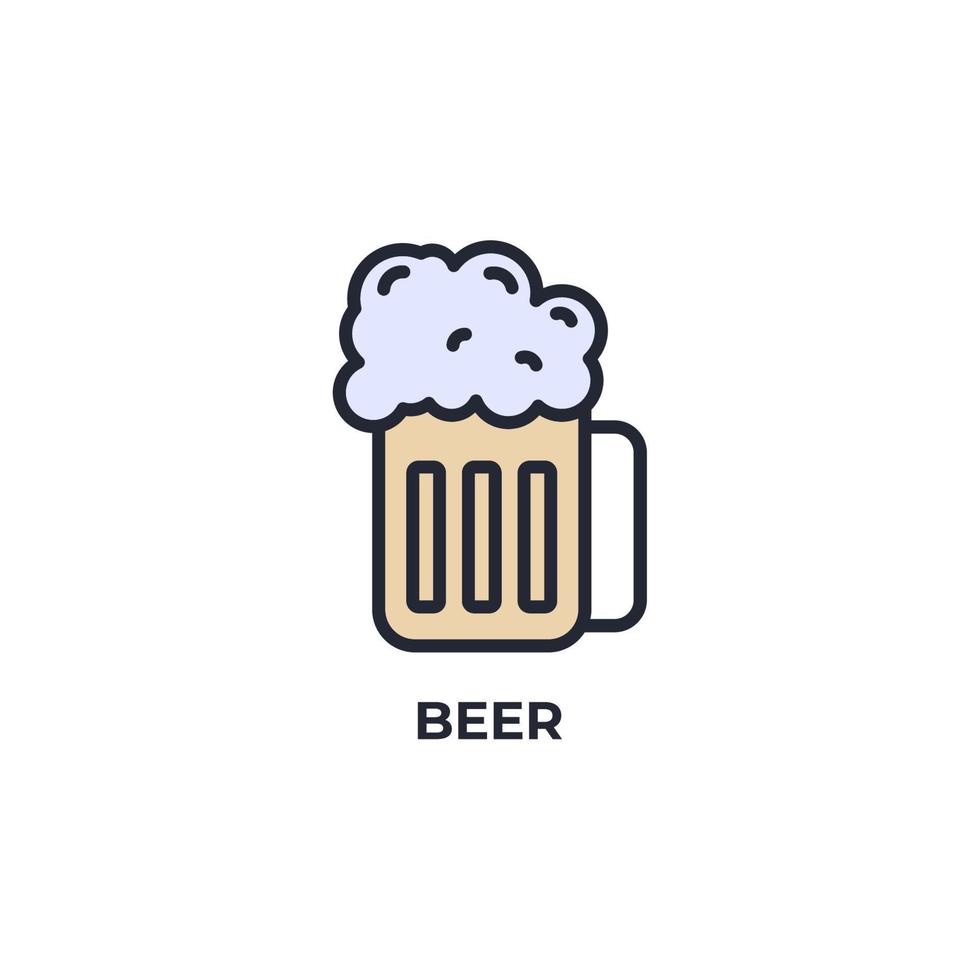 beer vector icon. Colorful flat design vector illustration. Vector graphics