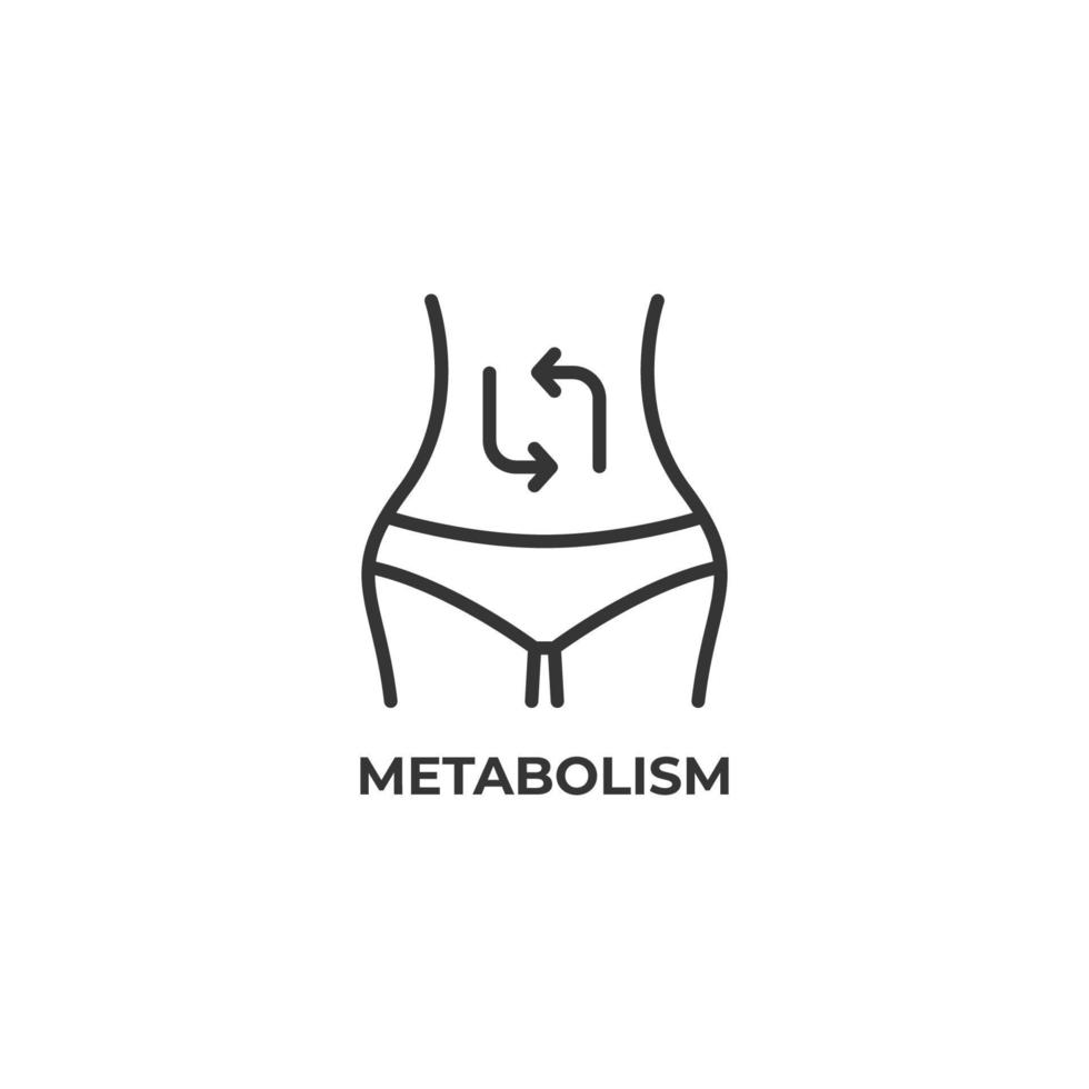 Vector sign of metabolism symbol is isolated on a white background. icon color editable.