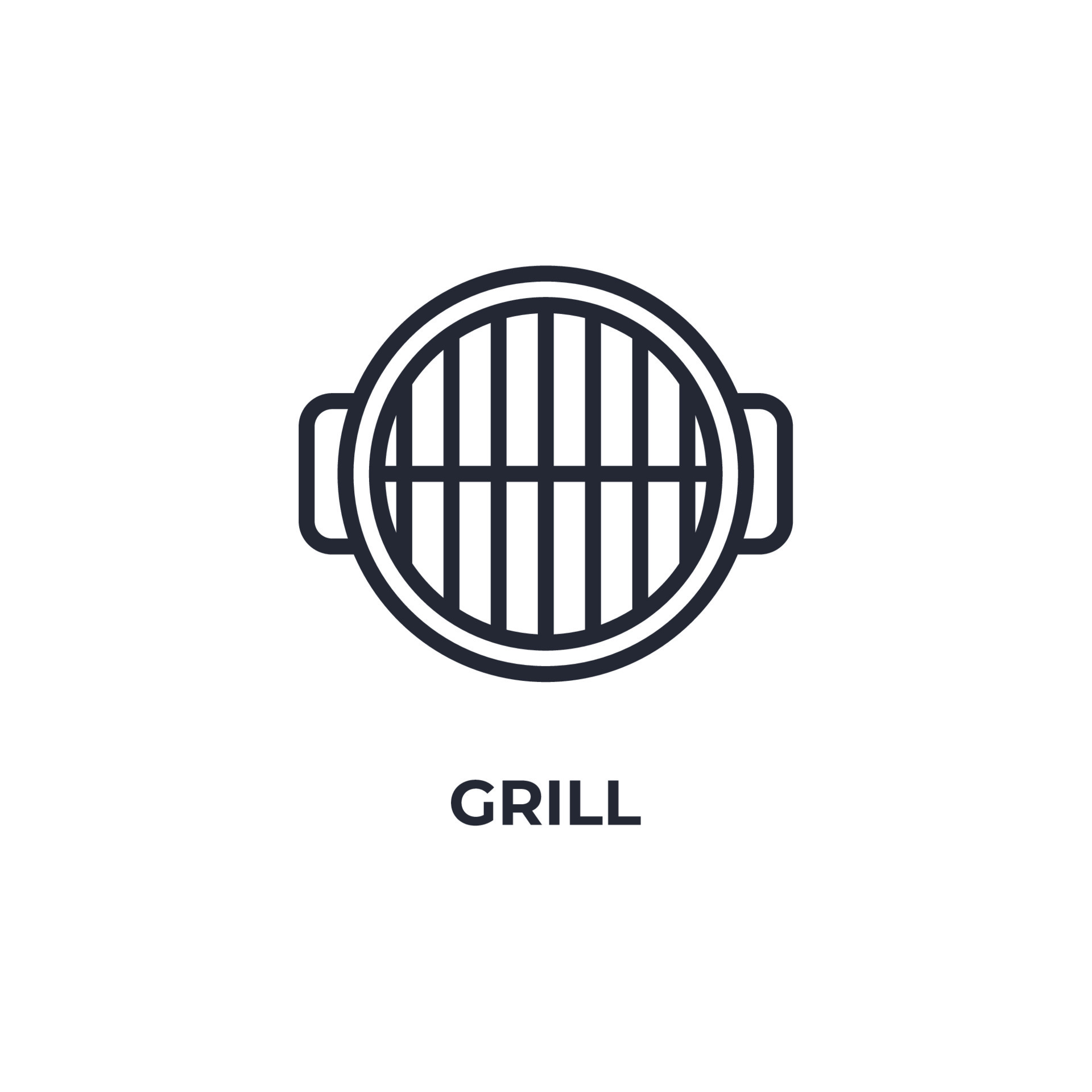 Vector sign of grill symbol is isolated on a white background. icon color editable. 10353983