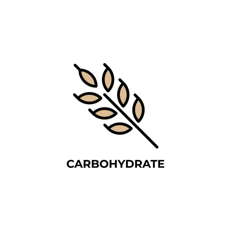 carbohydrate vector icon. Colorful flat design vector illustration. Vector graphics