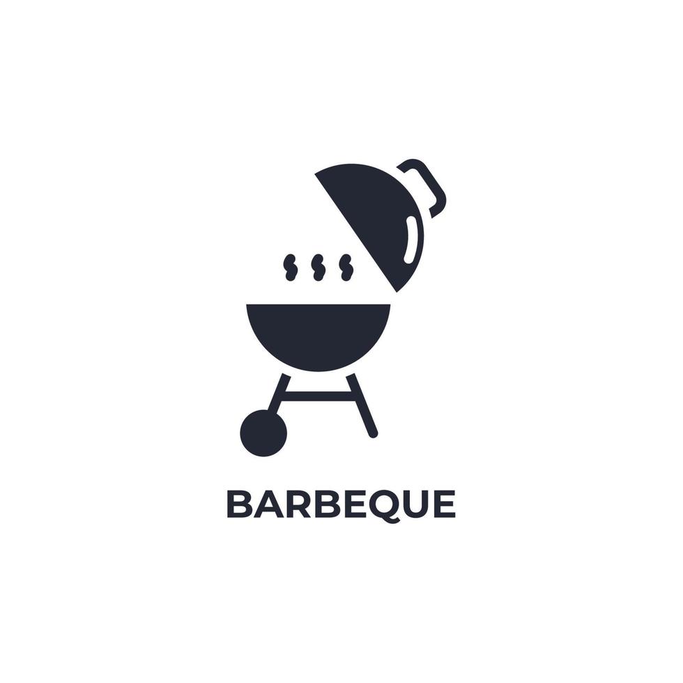 Vector sign of barbeque symbol is isolated on a white background. icon color editable.