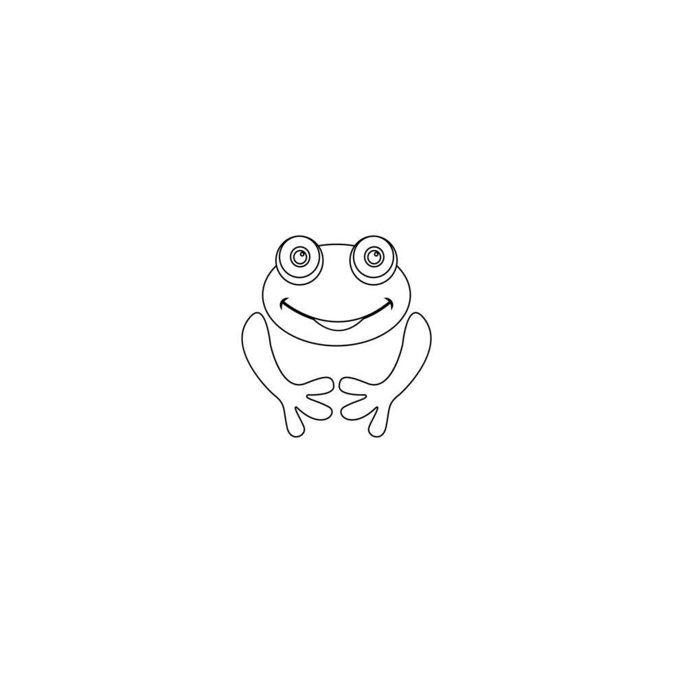 ilustración de vector de icono de rana