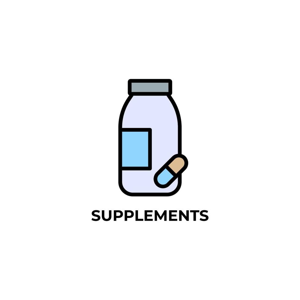 supplements vector icon. Colorful flat design vector illustration. Vector graphics