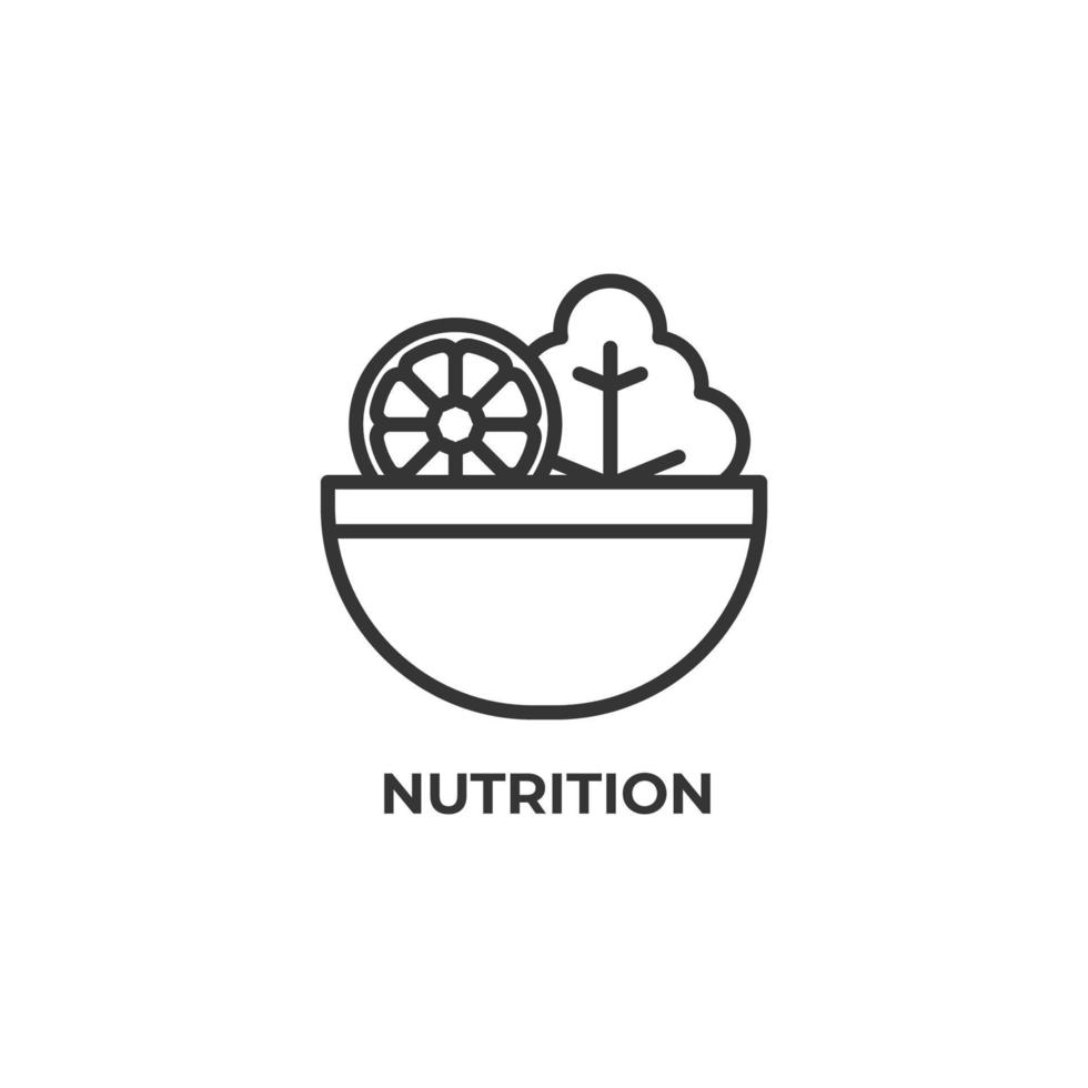 Vector sign of nutrition symbol is isolated on a white background. icon color editable.