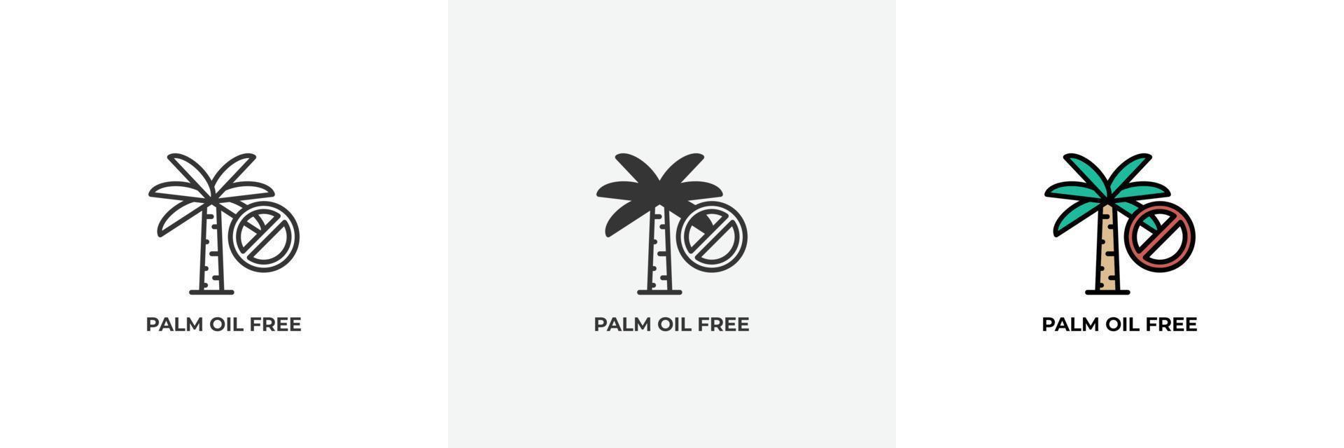 palm oil free icon. Line, solid and filled outline colorful version, outline and filled vector sign. Idea Symbol, logo illustration. Vector graphics