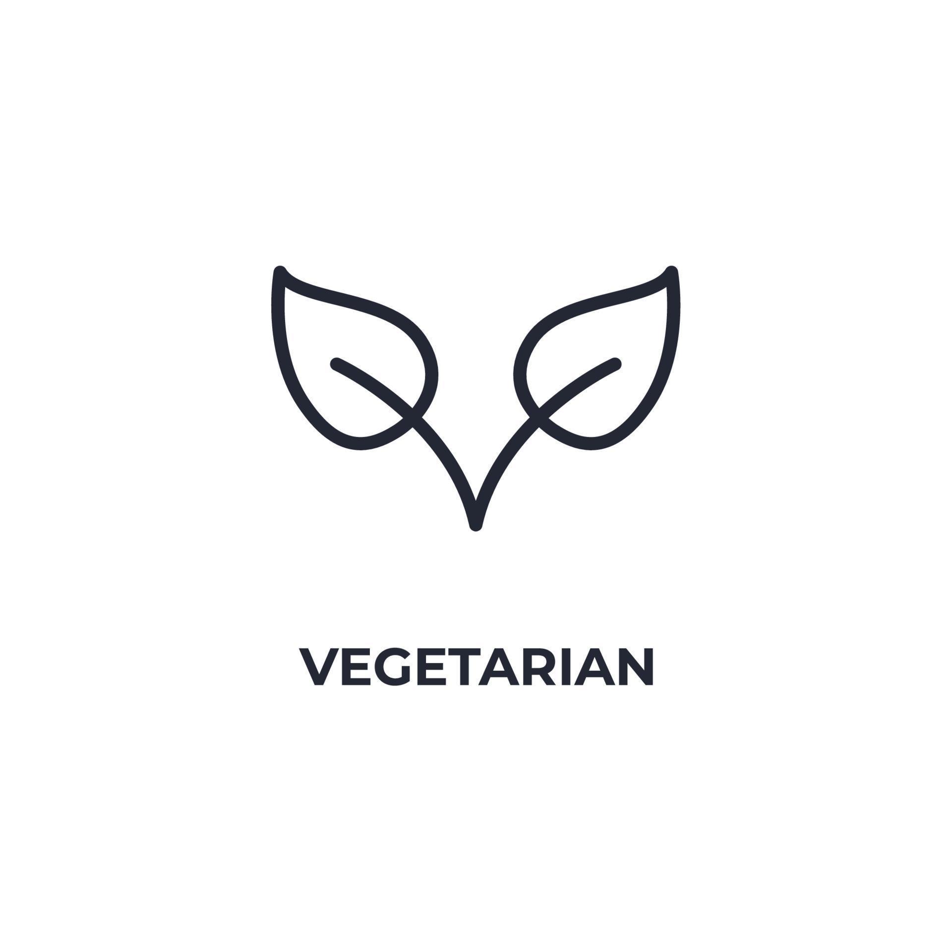 Vector sign of vegetarian symbol is isolated on a white background