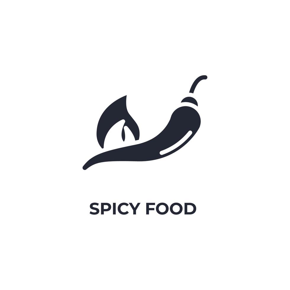 Vector sign of spicy food symbol is isolated on a white background. icon color editable.