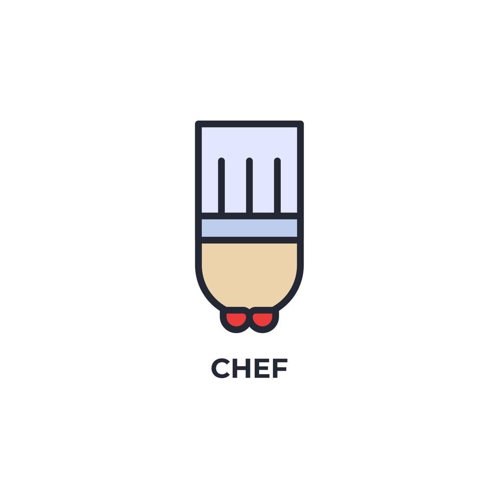 chef vector icon. Colorful flat design vector illustration. Vector graphics