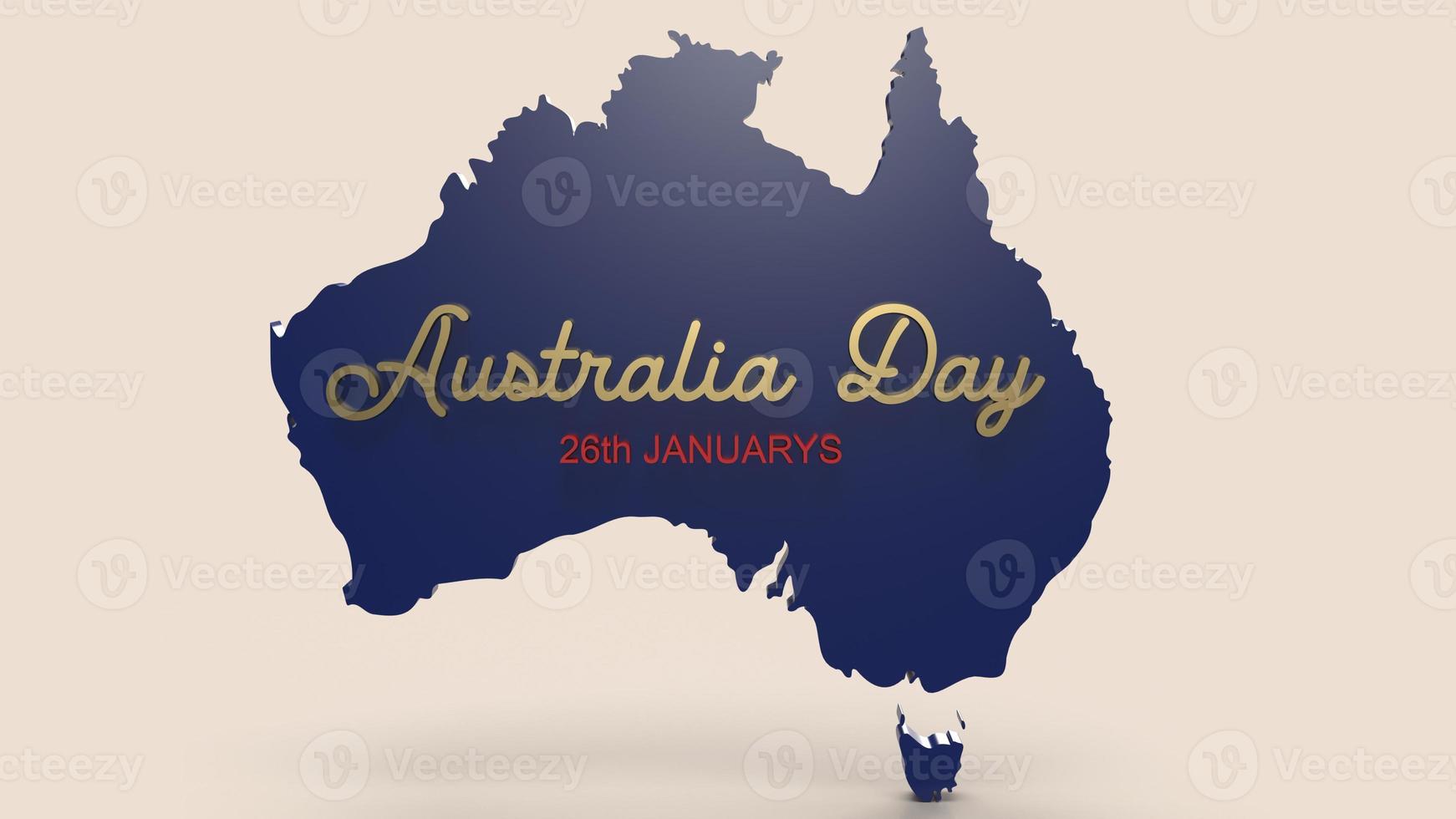 The Australia map and word for holiday content 3d rendering. photo