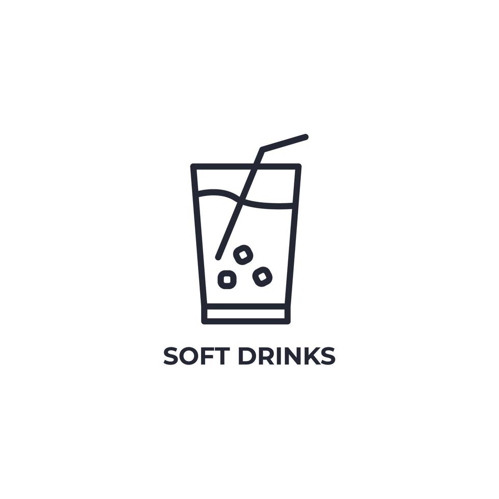 Vector sign of soft drinks symbol is isolated on a white background. icon color editable.