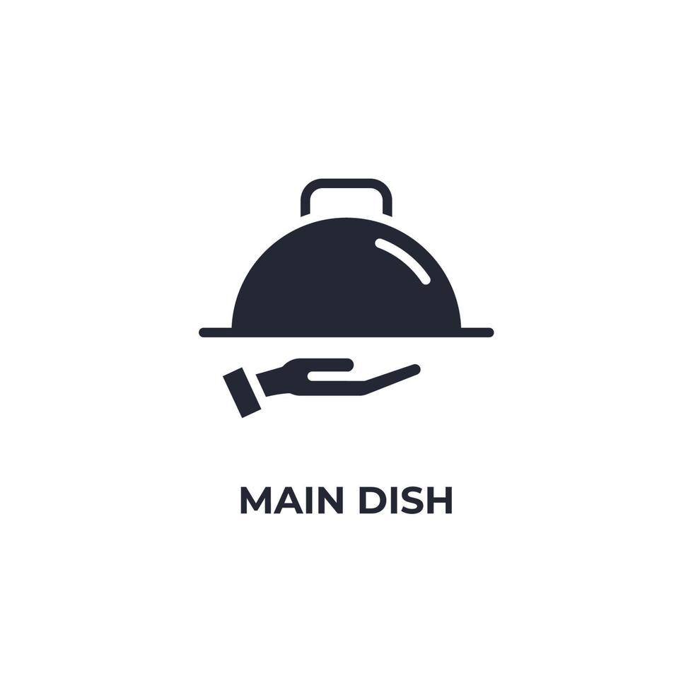 Vector sign of main dish symbol is isolated on a white background. icon color editable.